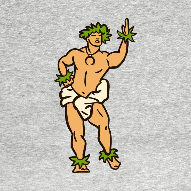 Male Hula Dancer Illustration by SLAG_Creative